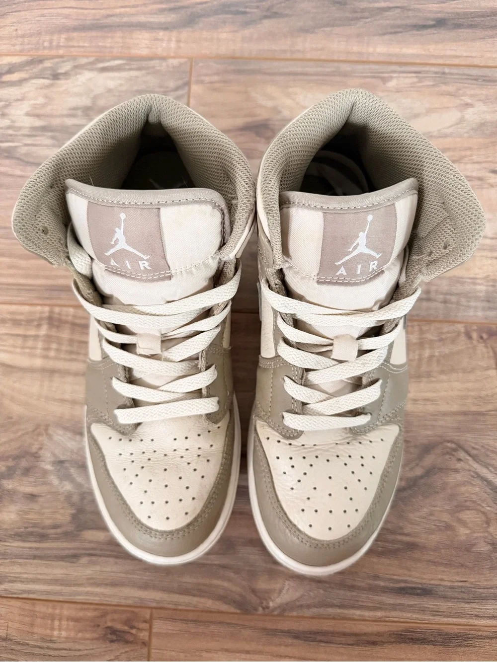 Nike Air Jordan 1 w/ Golfkicks DIY Spikes Mid Taupe Cream High-Top Golf Shoes 6